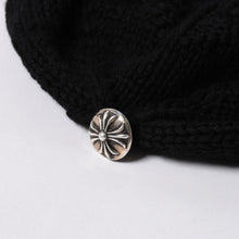 画像をギャラリービューアに読み込む, 新品未使用 CHROME HEARTS クロムハーツ CASHMERE KNITTED CROSS BEANIE カシミヤ CGクロス ニットビーニー ONE SIZE 24cm 中古 4a005512