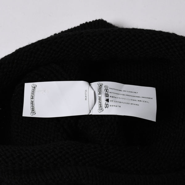新品未使用 CHROME HEARTS クロムハーツ CASHMERE KNITTED CROSS BEANIE カシミヤ CHクロス ニットビーニー ONE SIZE 24cm 中古 4a005512