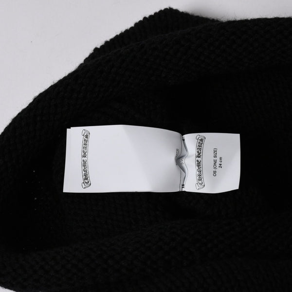 新品未使用 CHROME HEARTS クロムハーツ CASHMERE KNITTED CROSS BEANIE カシミヤ CHクロス ニットビーニー ONE SIZE 24cm 中古 4a005512