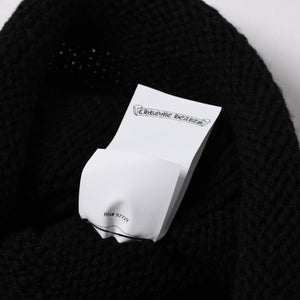 新品未使用 CHROME HEARTS クロムハーツ CASHMERE KNITTED CROSS BEANIE カシミヤ CHクロス ニットビーニー ONE SIZE 24cm 中古 4a005512