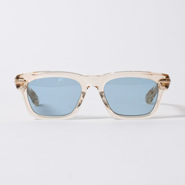 新品同様 CHROME HEARTS クロムハーツ TRYPOLEAGAIN サングラス アイウェア サイズ52□20-146 クロスボール装飾 クリア ブルー 中古 4a006159