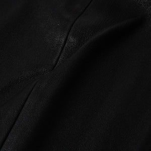 新品同様 CHROME HEARTS クロムハーツ ダブルダガージップ レザーミニスカート サイズS ブラック ラムレザー シルバー925 中古 4a006114