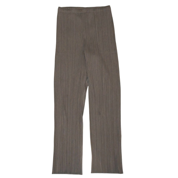 極美品 ISSEI MIYAKE イッセイミヤケ PLEATS PLEASE プリーツプリーズ パンツ グレー 7575115 中古 4a006115