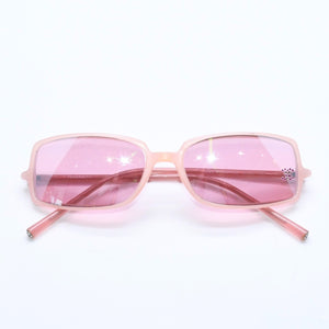 CHANEL シャネル スクエア型サングラス アイウェア 5043-B c.671/58 サイズ55□16 135 ココマーク ラインストーン クリアピンク 良品 中古 4a006206