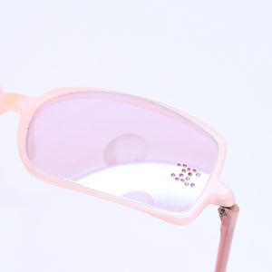 CHANEL シャネル スクエア型サングラス アイウェア 5043-B c.671/58 サイズ55□16 135 ココマーク ラインストーン クリアピンク 良品 中古 4a006206