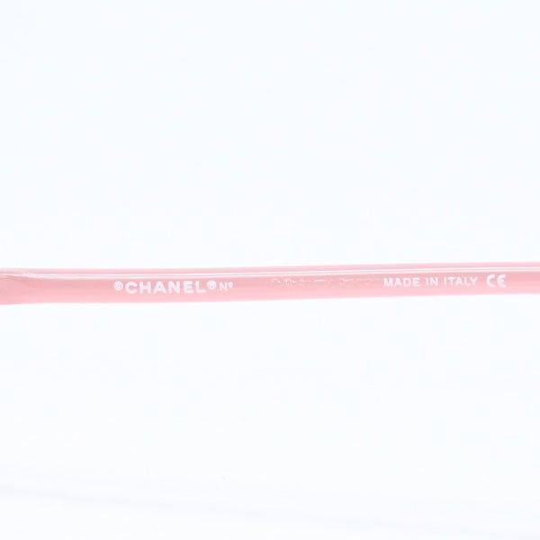 CHANEL シャネル スクエア型サングラス アイウェア 5043-B c.671/58 サイズ55□16 135 ココマーク ラインストーン クリアピンク 良品 中古 4a006206