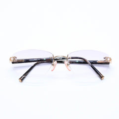 極美品 CHANEL シャネル リムレス サングラス アイウェア 2025 c.153 サイズ54□18 130 ココマーク マーブル パープル 中古 4a006179