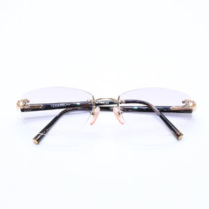 極美品 CHANEL シャネル リムレス サングラス アイウェア 2025 c.153 サイズ54□18 130 ココマーク マーブル パープル 中古 4a006179