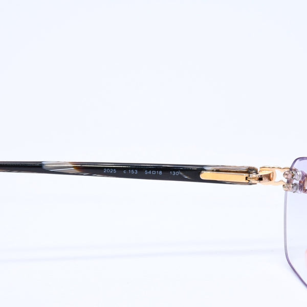 極美品 CHANEL シャネル リムレス サングラス アイウェア 2025 c.153 サイズ54□18 130 ココマーク マーブル パープル 中古 4a006179