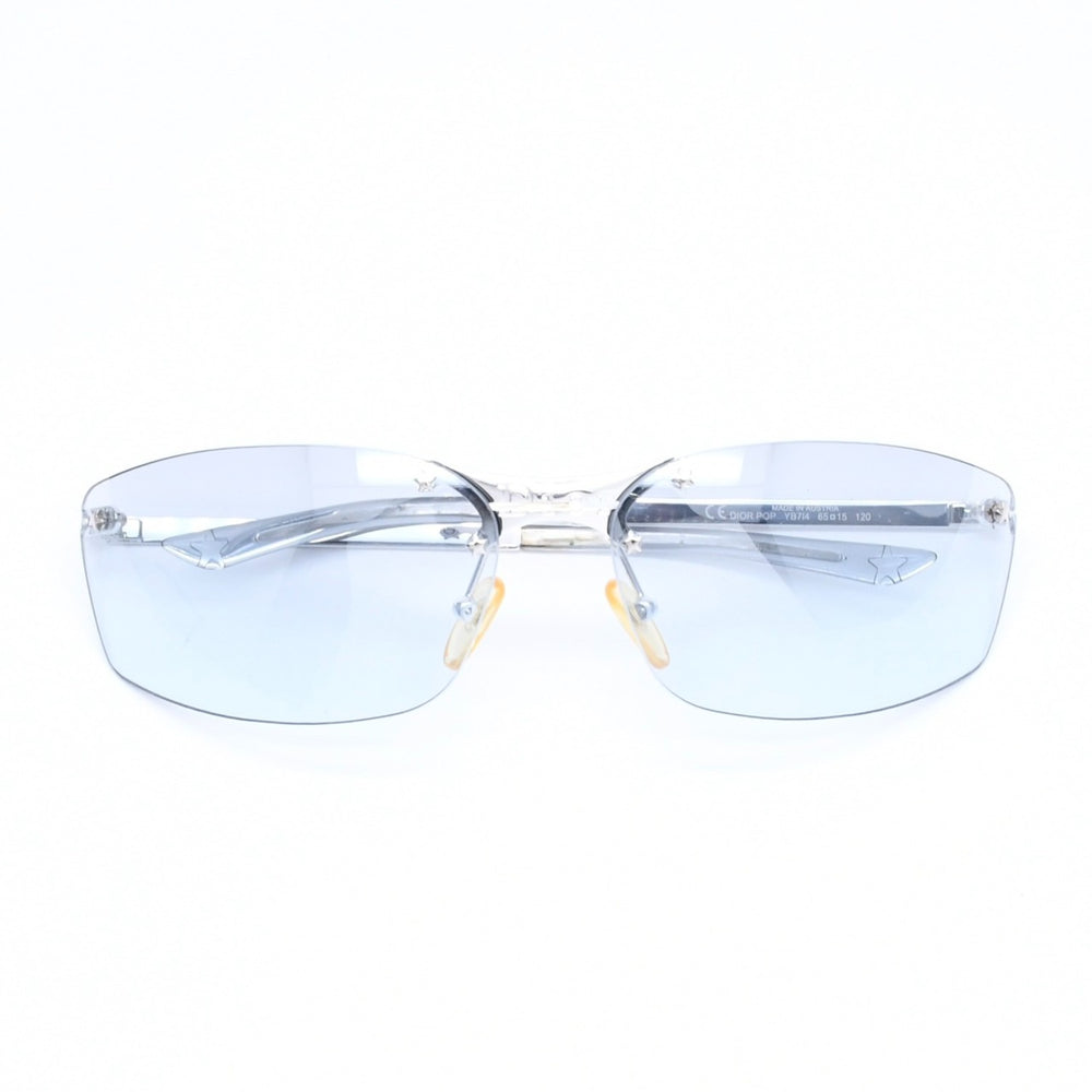 Christian Dior クリスチャンディオール DIOR POP リムレス サングラス YB7I4 サイズ65□15 120 グレー シルバー 美品 中古 4a006203