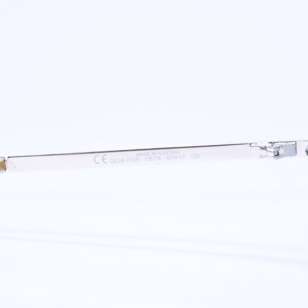 Christian Dior クリスチャンディオール DIOR POP リムレス サングラス YB7I4 サイズ65□15 120 グレー シルバー 美品 中古 4a006203