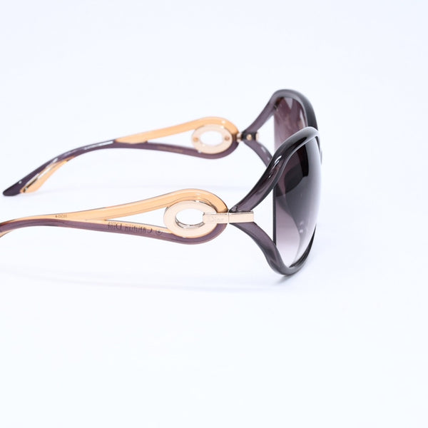 極美品 CHRISTIAN DIOR クリスチャンディオール DIORVOLYTE2F サングラス 40IJS サイズ62□15 120 ブラウン アイウェア ゴールド金具 中古 4a006202