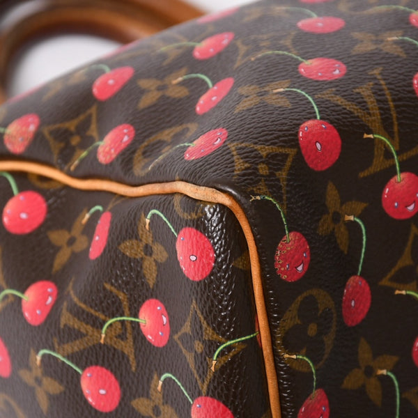 LOUIS VUITTON ルイヴィトン 村上隆 モノグラム・チェリー スピーディ25 ハンドバッグ M95009 美品 中古 4a006113