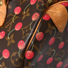 画像をギャラリービューアに読み込む, LOUIS VUITTON ルイヴィトン 村上隆 モノグラム・チェリー スピーディ25 ハンドバッグ M95009 美品 中古 4a006113