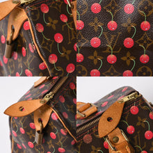 画像をギャラリービューアに読み込む, LOUIS VUITTON ルイヴィトン 村上隆 モノグラム・チェリー スピーディ25 ハンドバッグ M95009 美品 中古 4a006113