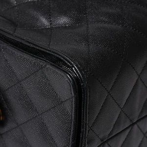 極美品 CHANEL シャネル CHANEL 25 ミディアム チェーンワンショルダーバッグ AS5311 ココマーク キャビアスキン ブラック 中古 4a006147