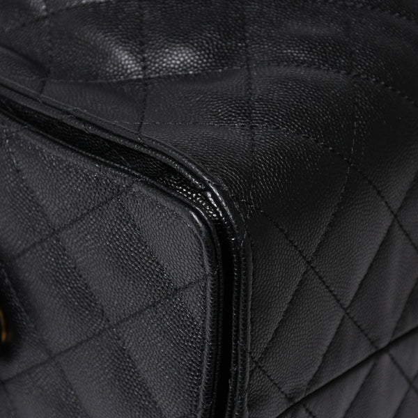 極美品 CHANEL シャネル CHANEL 25 ミディアム チェーンワンショルダーバッグ AS5311 ココマーク キャビアスキン ブラック 中古 4a006147