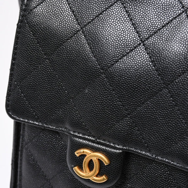 極美品 CHANEL シャネル CHANEL 25 ミディアム チェーンワンショルダーバッグ AS5311 ココマーク キャビアスキン ブラック 中古 4a006147