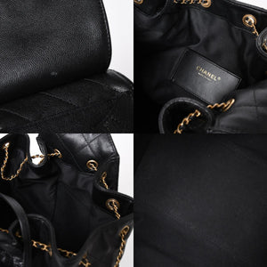極美品 CHANEL シャネル CHANEL 25 ミディアム チェーンワンショルダーバッグ AS5311 ココマーク キャビアスキン ブラック 中古 4a006147