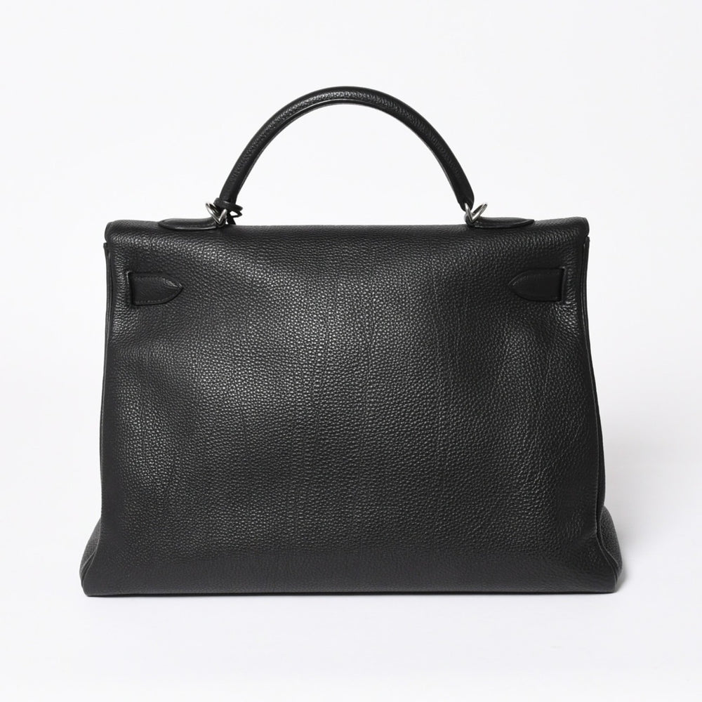 極美品 HERMES エルメス ケリー 40 ハンドバッグ 2WAY ブラック 内縫い トゴ シルバー金具 ◻︎H刻印 中古 4a006329