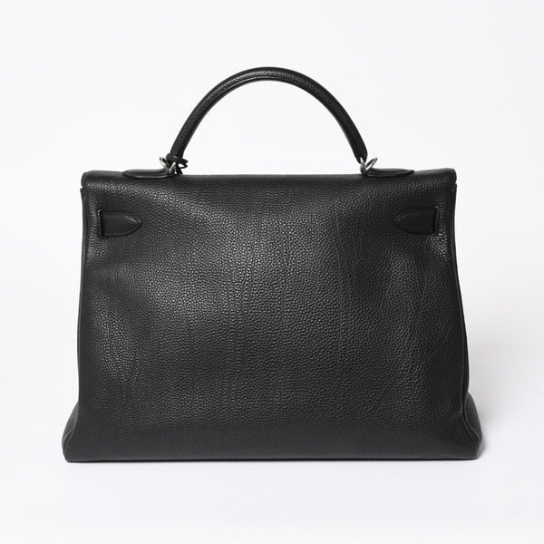 極美品 HERMES エルメス ケリー 40 ハンドバッグ 2WAY ブラック 内縫い トゴ シルバー金具 ◻︎H刻印 中古 4a006329