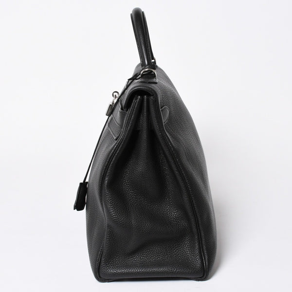 極美品 HERMES エルメス ケリー 40 ハンドバッグ 2WAY ブラック 内縫い トゴ シルバー金具 ◻︎H刻印 中古 4a006329