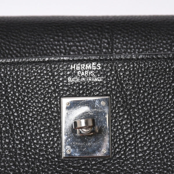 極美品 HERMES エルメス ケリー 40 ハンドバッグ 2WAY ブラック 内縫い トゴ シルバー金具 ◻︎H刻印 中古 4a006329