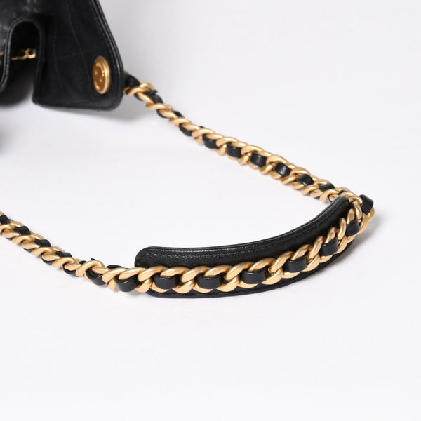 極美品 CHANEL シャネル CHANEL 25 ミディアム チェーンワンショルダーバッグ AS5311 ココマーク キャビアスキン ブラック 中古 4a006147