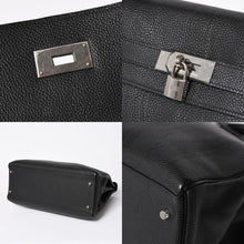 画像をギャラリービューアに読み込む, 極美品 HERMES エルメス ケリー 40 ハンドバッグ 2WAY ブラック 内縫い トゴ シルバー金具 ◻︎H刻印 中古 4a006329