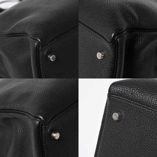 極美品 HERMES エルメス ケリー 40 ハンドバッグ 2WAY ブラック 内縫い トゴ シルバー金具 ◻︎H刻印 中古 4a006329