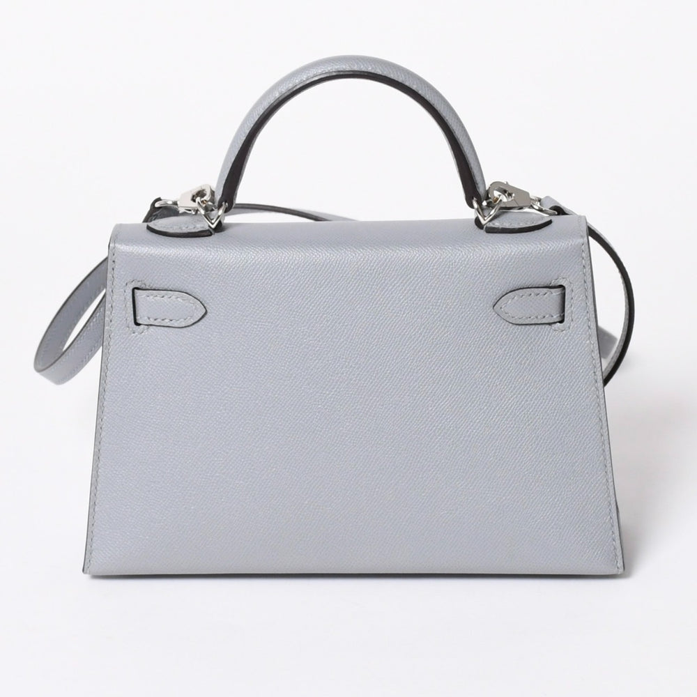 新品同様 HERMES エルメス MINI KELLY 2 ミニケリー2 2WAYバッグ ヴォーマダム グリパンタン パラジウム金具 K刻印 2025年製 中古 4a006257