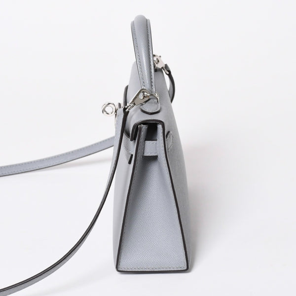 新品同様 HERMES エルメス MINI KELLY 2 ミニケリー2 2WAYバッグ ヴォーマダム グリパンタン パラジウム金具 K刻印 2025年製 中古 4a006257