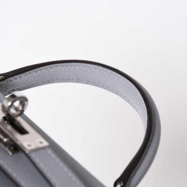 新品同様 HERMES エルメス MINI KELLY 2 ミニケリー2 2WAYバッグ ヴォーマダム グリパンタン パラジウム金具 K刻印 2025年製 中古 4a006257