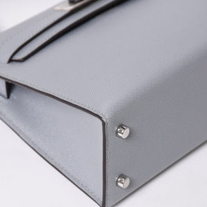 新品同様 HERMES エルメス MINI KELLY 2 ミニケリー2 2WAYバッグ ヴォーマダム グリパンタン パラジウム金具 K刻印 2025年製 中古 4a006257