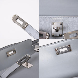 新品同様 HERMES エルメス MINI KELLY 2 ミニケリー2 2WAYバッグ ヴォーマダム グリパンタン パラジウム金具 K刻印 2025年製 中古 4a006257