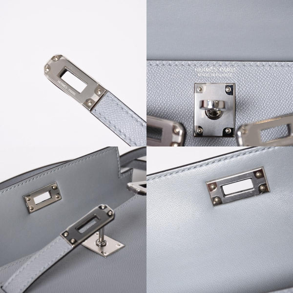 新品同様 HERMES エルメス MINI KELLY 2 ミニケリー2 2WAYバッグ ヴォーマダム グリパンタン パラジウム金具 K刻印 2025年製 中古 4a006257