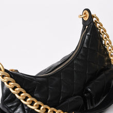 画像をギャラリービューアに読み込む, 新品同様 CHANEL シャネル ラージ ホーボー ワンショルダーバッグ AS5339 ランダム番台 ココマーク ラムスキン ブラック 中古 4a006148