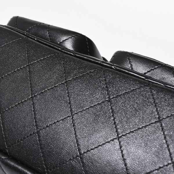 新品同様 CHANEL シャネル ラージ ホーボー ワンショルダーバッグ AS5339 ランダム番台 ココマーク ラムスキン ブラック 中古 4a006148