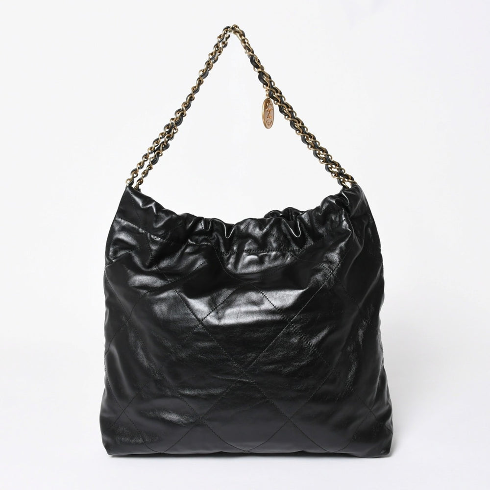 Like new CHANEL CHANEL 22 Medium Chain One Shoulder Bag AS3261 Coco Mark Shiny Calfskin Used 4a006150