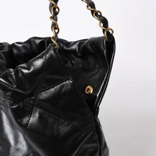画像をギャラリービューアに読み込む, 新品同様 CHANEL シャネル CHANEL 22 ミディアム チェーンワンショルダーバッグ AS3261 ココマーク シャイニーカーフスキン 中古 4a006150