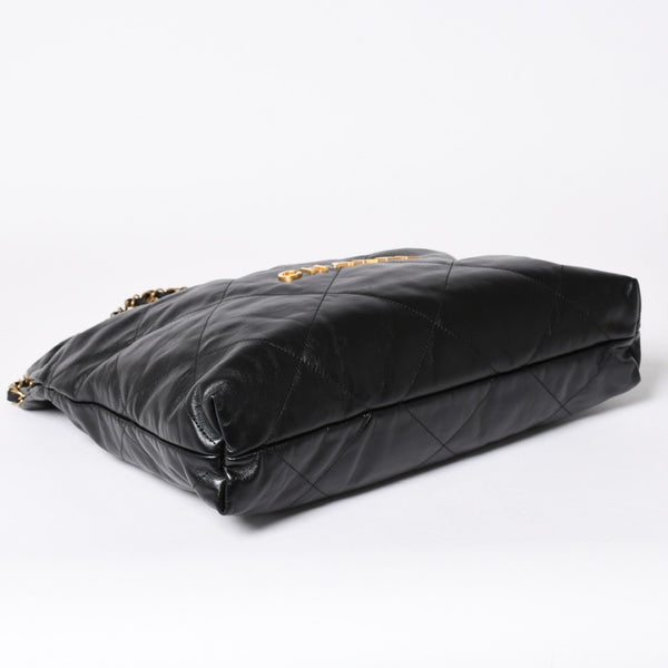新品同様 CHANEL シャネル CHANEL 22 ミディアム チェーンワンショルダーバッグ AS3261 ココマーク シャイニーカーフスキン 中古 4a006150