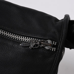 極美品 CHROME HEARTS クロムハーツ Gunslinger Messenger Bag スモールCHクロス ガンスリンガー メッセンジャーバッグ ショルダーバッグ ブラック 中古 4a006155