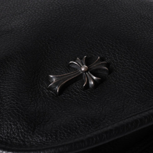 極美品 CHROME HEARTS クロムハーツ Gunslinger Messenger Bag スモールCHクロス ガンスリンガー メッセンジャーバッグ ショルダーバッグ ブラック 中古 4a006155