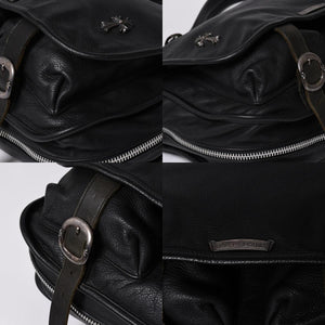極美品 CHROME HEARTS クロムハーツ Gunslinger Messenger Bag スモールCHクロス ガンスリンガー メッセンジャーバッグ ショルダーバッグ ブラック 中古 4a006155