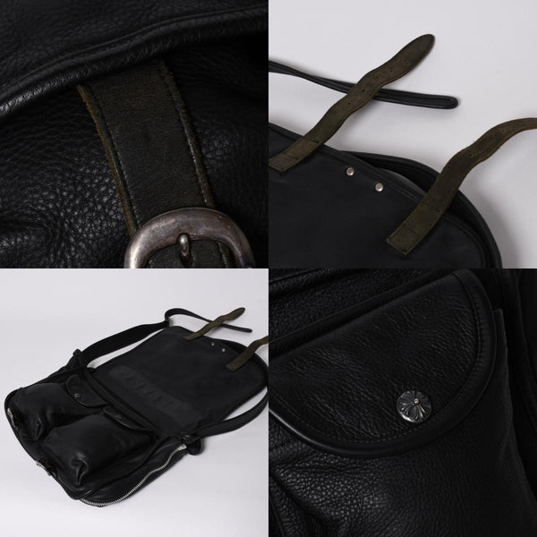 極美品 CHROME HEARTS クロムハーツ Gunslinger Messenger Bag スモールCHクロス ガンスリンガー メッセンジャーバッグ ショルダーバッグ ブラック 中古 4a006155