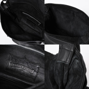 極美品 CHROME HEARTS クロムハーツ Gunslinger Messenger Bag スモールCHクロス ガンスリンガー メッセンジャーバッグ ショルダーバッグ ブラック 中古 4a006155