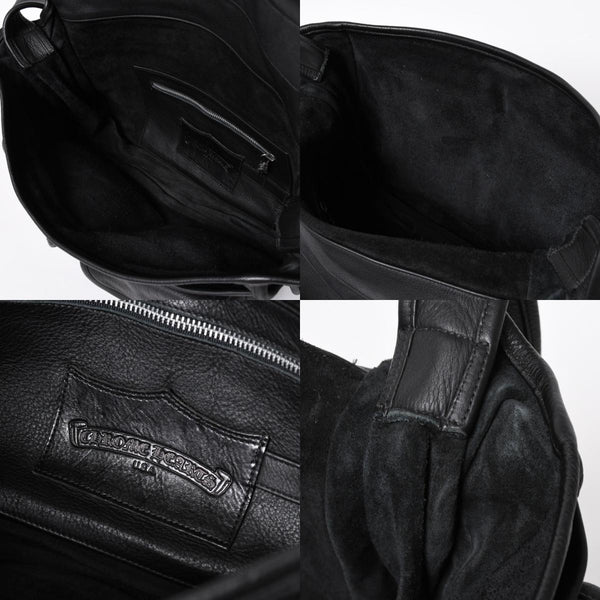 極美品 CHROME HEARTS クロムハーツ Gunslinger Messenger Bag スモールCHクロス ガンスリンガー メッセンジャーバッグ ショルダーバッグ ブラック 中古 4a006155