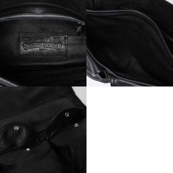 極美品 CHROME HEARTS クロムハーツ Gunslinger Messenger Bag スモールCHクロス ガンスリンガー メッセンジャーバッグ ショルダーバッグ ブラック 中古 4a006155
