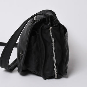 極美品 CHROME HEARTS クロムハーツ Gunslinger Messenger Bag スモールCHクロス ガンスリンガー メッセンジャーバッグ ショルダーバッグ ブラック 中古 4a006155