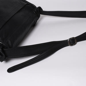 極美品 CHROME HEARTS クロムハーツ Gunslinger Messenger Bag スモールCHクロス ガンスリンガー メッセンジャーバッグ ショルダーバッグ ブラック 中古 4a006155